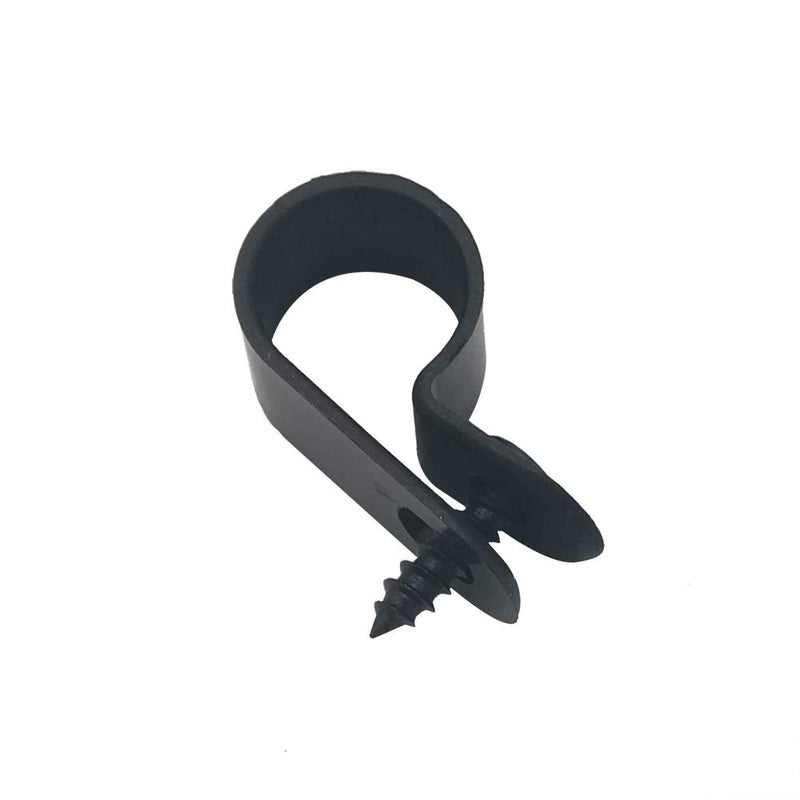 Alamic Cable Clamp R-Type Cable Clip Wire Clamp 1/2" Nylon Screw Mounting Cord Fastener Clips with Screws for Wire Management - 50 Pcs Cable Clamps + 50 Pcs Screws - Image 5